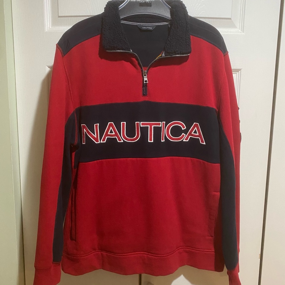 Nautica Men’s signature Quarter-Zip sweatshirt